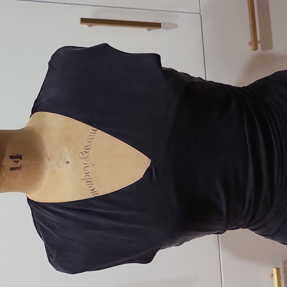 Helmut Lang Silk Sleevless Little Black Dress Size Medium - Picture 2 of 7